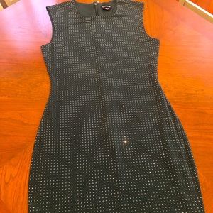 bebe Dark Green Mini Dress w/ Silver Studs